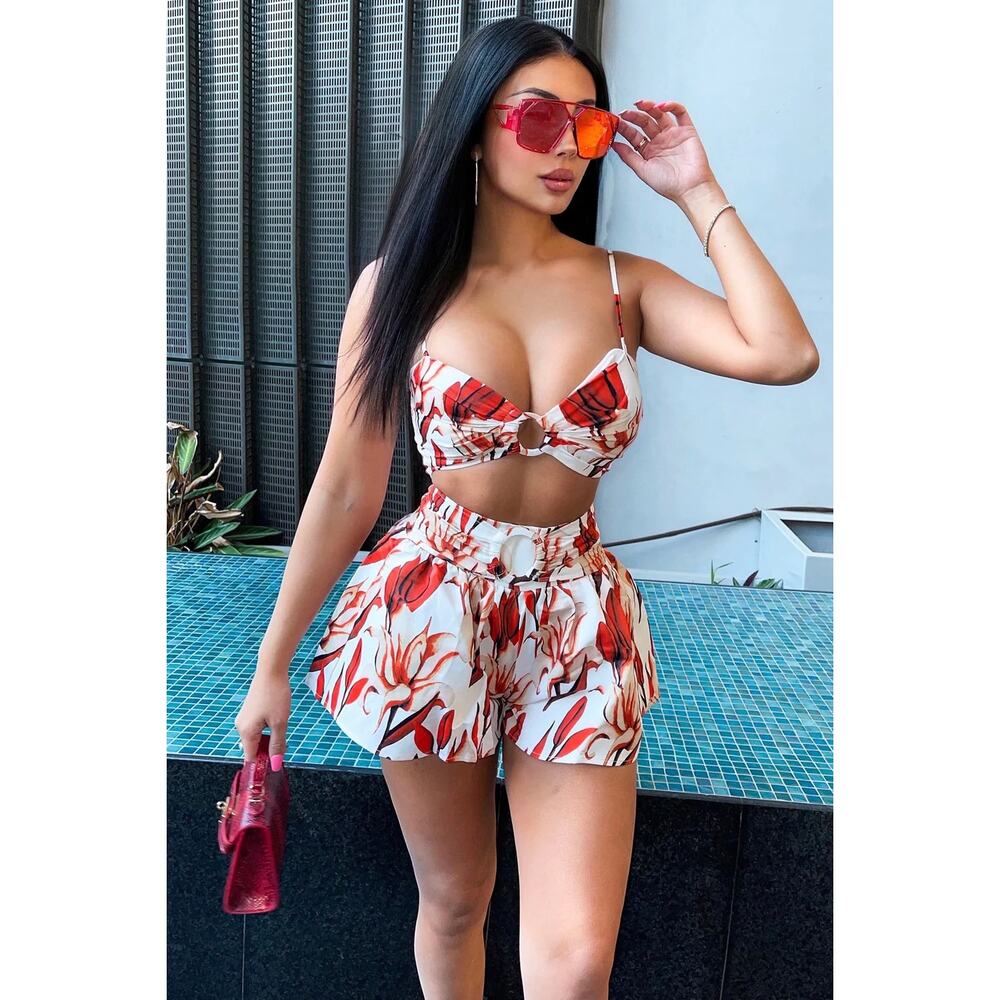 Fashion Nova Floral Short Set